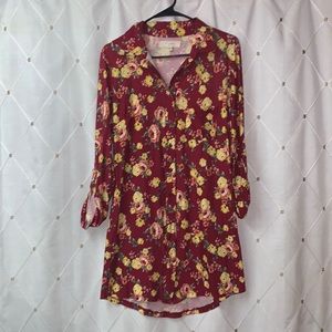 Floral Button Down Dress-LIKE NEW